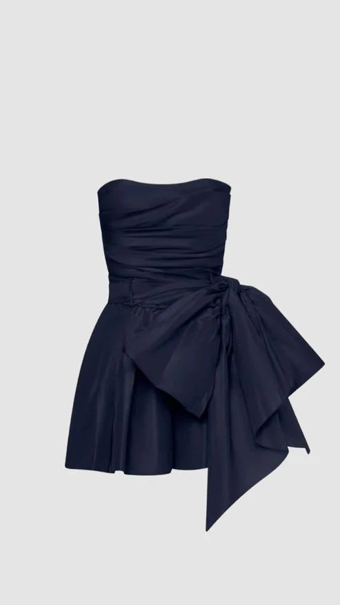 Luolandi Cute Strapless Short Party Dress Lovely Homecoming Dress With Bow Graduation Dress